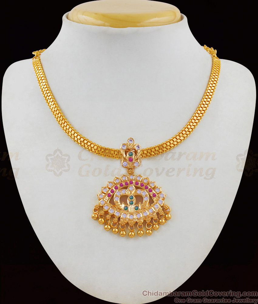 Original Gati Stone Impon Attigai Necklace With One Year Guarantee NCKN1740