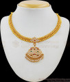 Knitted Chain Close Neck Five Metal Kal Attigai Traditional Necklace Online NCKN1754