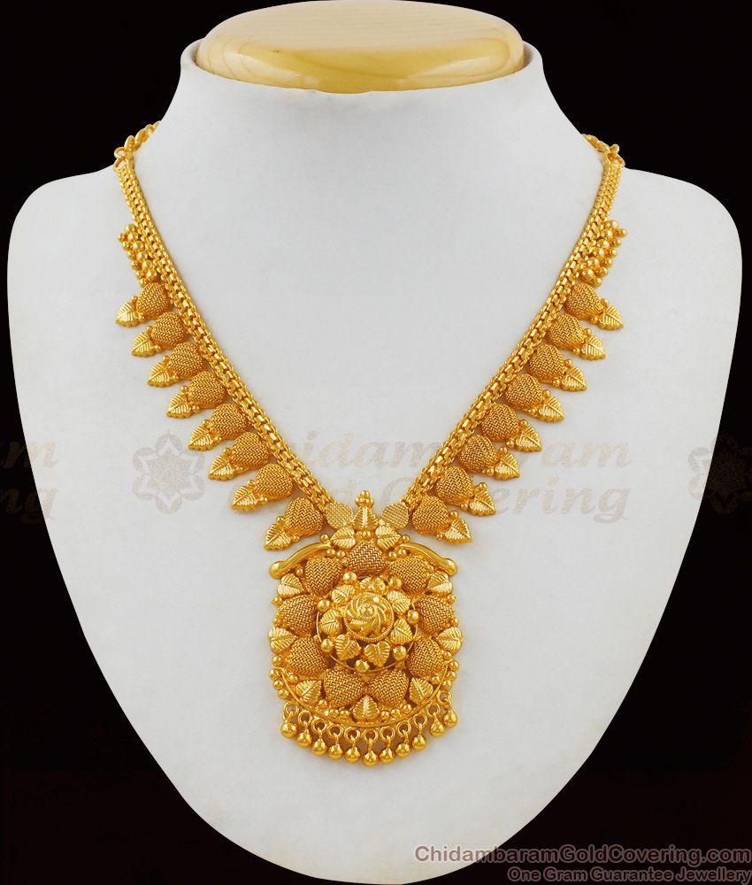 Dazzling Net Pattern Plain Dollar One Gram Gold Traditional Necklace NCKN1762