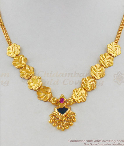Light weight sales gold stone necklace