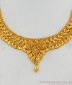 Plain Gold Calcutta Design Bridal Necklace Jewelry Latest Trend NCKN1764