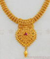 Trendy Ruby Stone Kerala Design Gold Necklace For Women NCKN1769 Trendy Ruby Stone Kerala Design Gold Necklace For Women NCKN1769