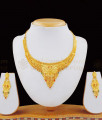 Enamel Forming Gold Bridal Necklace With Earrings Combo Set Collection NCKN1791