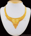 Enamel Forming Gold Bridal Necklace With Earrings Combo Set Collection NCKN1791