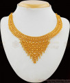 Artistic Net Pattern Design One Gram Gold Necklace For Party Wear NCKN1799