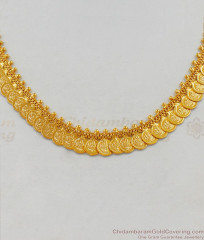 Light Weight Lashmi Kasu Malai Necklace Collection One Gram Gold NCKN1800 Light Weight Lashmi Kasu Malai Necklace Collection One Gram Gold NCKN1800