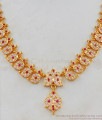 Mango Leaf Impon Attigai Online Shopping Real Gold Necklace Design NCKN1806