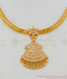 White Impon Attigai Simple Necklace One Year Guarantee NCKN1810 White Impon Attigai Simple Necklace One Year Guarantee NCKN1810