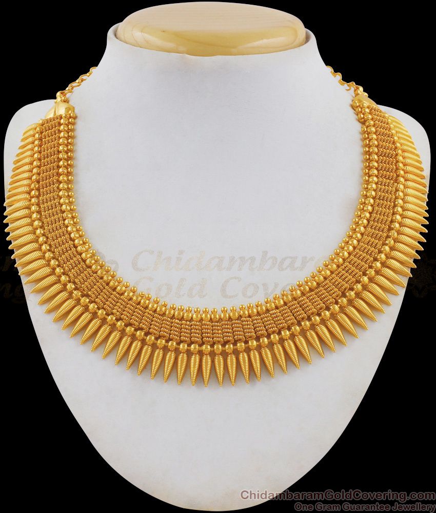 Mullai Arumbu Kerala Necklace Design For Bridal Collection NCKN1814