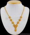 Heart Model Light Weight Kerala Necklace Design For Girls NCKN1815