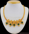 Palakka Necklace Online Green Stone Traditional Kerala Jewelry NCKN1817