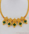 Palakka Necklace Online Green Stone Traditional Kerala Jewelry NCKN1817