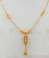 Latest Pendant Type Ruby Stone Short Chain Collections For Party Wear NCKN1826