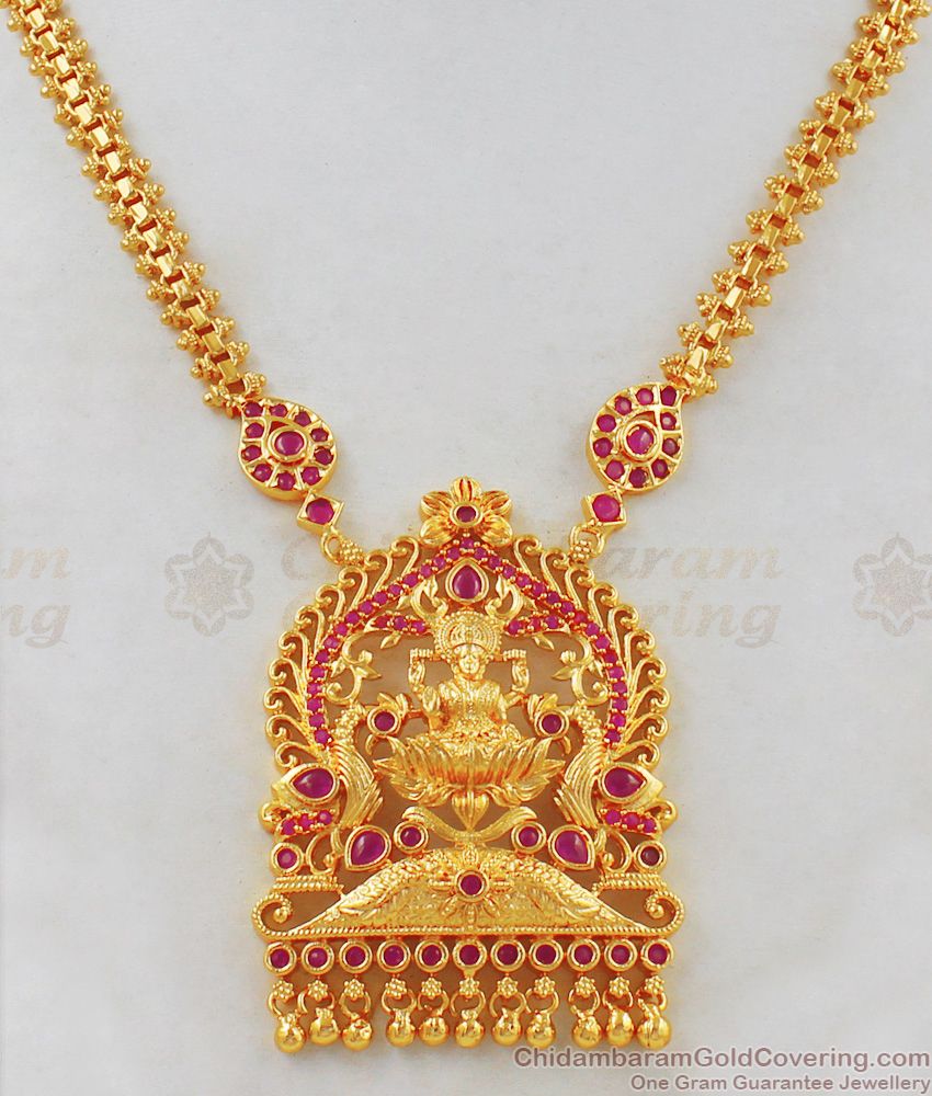 Latest Collection Lakshmi Dollar Gold Necklace Design Buy Online NCKN1829