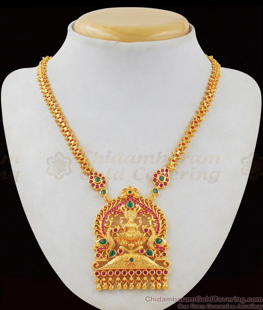 New Collection Multi Colour Lakshmi Dollar Gold Necklace  Design Buy Online NCKN1830