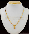 Single Line Gold Black Crystal Imitation Mangalsutra Necklace Collection NCKN1835