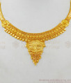 Plain Gold Necklace Calcutta Design Forming  Pattern New Collection NCKN1846