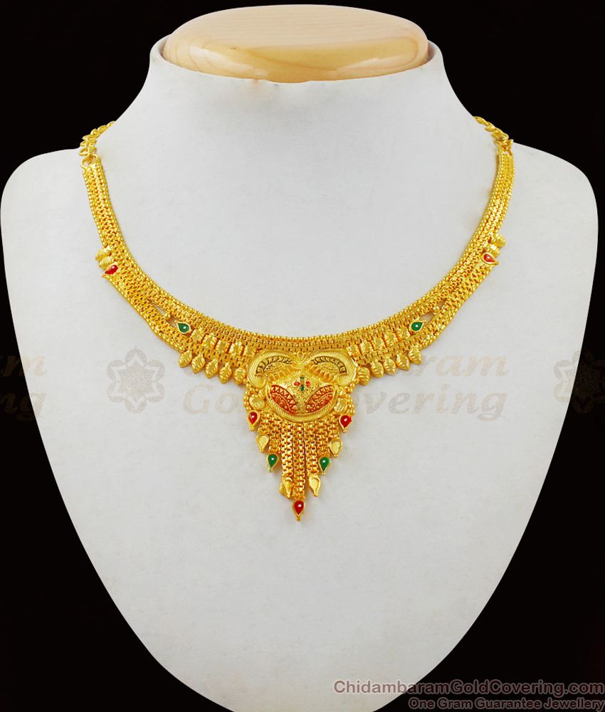 Most Wanted Gold Necklace Design Forming Bridal Collection For Function NCKN1849