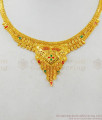 Attractive Real Gold Necklace Design Forming Bridal Collection For Women NCKN1850
