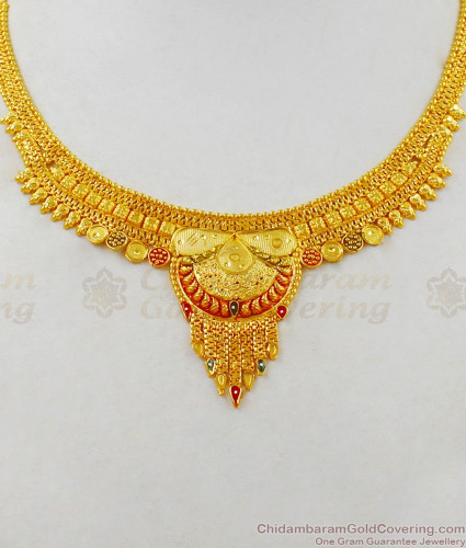 Ladies necklace gold design sale