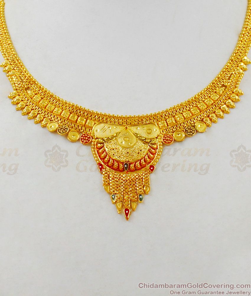 Function Wear Gold Necklace Design Forming Bridal Collection For Women NCKN1852