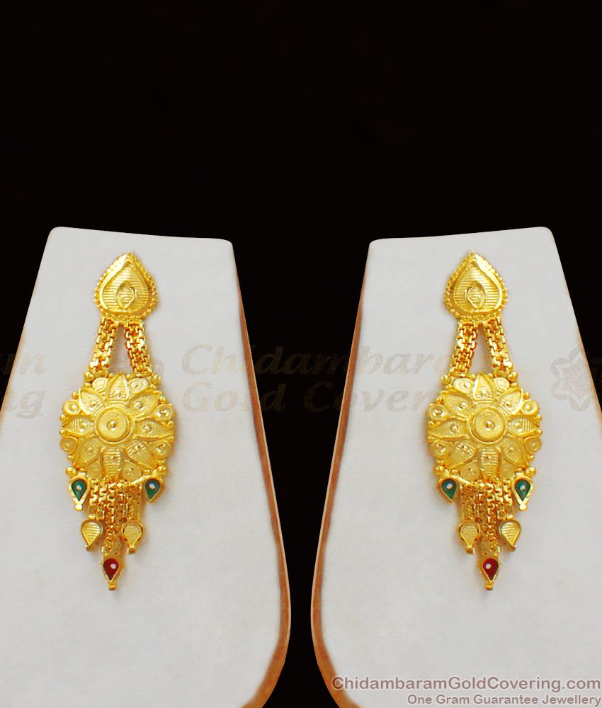 Original Enamel Gold Necklace Design Forming Bridal Collection For Women NCKN1853