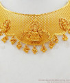 Matt Finish Grand Lakshmi Choker Temple Jewelry Forming Gold Necklace NCKN1859