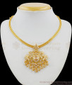 First Quality White Colour Gati Stones Big Impon Peacock Necklace Collections New Arrival NCKN1868