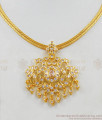 First Quality White Colour Gati Stones Big Impon Peacock Necklace Collections New Arrival NCKN1868