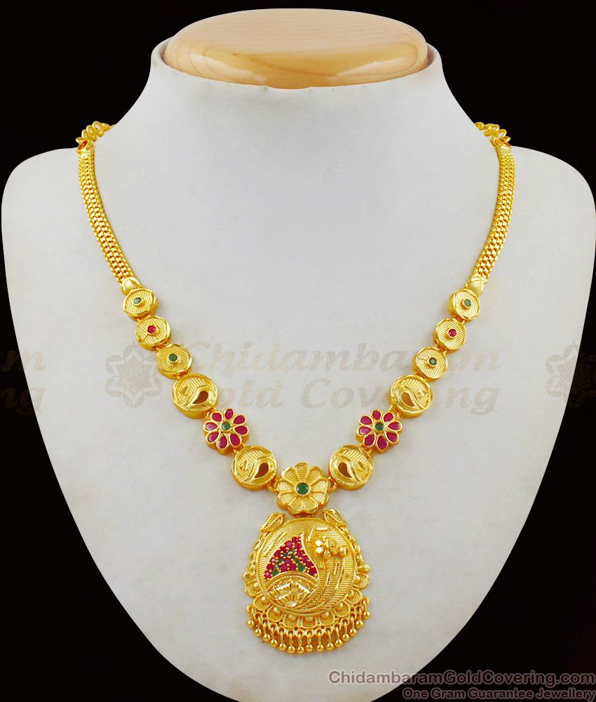 Marvelous Bridal Jewelry For Marriage Gold Necklace Designs NCKN1869