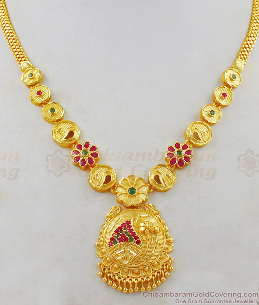 Marvelous Bridal Jewelry For Marriage Gold Necklace Designs NCKN1869