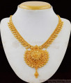 Plain Flower Design Gold Necklace For Women Gold Plated Jewelry NCKN1875