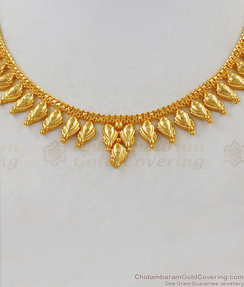 Light Weight Kerala Pattern Gold Necklace Collection Buy Online Shopping NCKN1877