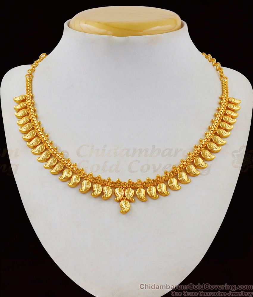 Discover the Beauty on 22K Gold Necklace in Mango Motif - Shop Now at  Krishna Jewellers