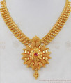 Marriage Bridal Gold Necklace For Women Gold Plated Jewelry NCKN1881
