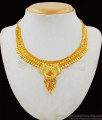 Simple And Attractive Gold Necklace For Bridal Wear NCKN1886