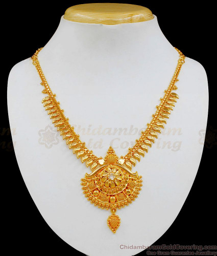 Buy Modern Designer Pattern Gold Necklace Set Online | Modern Designer Pattern  Gold Necklace Set by Manubhai.