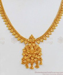 Latest Flower Model Gold Necklace Design Gold Plated Jewelry Buy Online NCKN1898