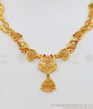 Sri Lankan Model Gold Necklace Peacock Design With Multi Colour Stone Necklace pattern NCKN1901