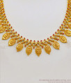 Real Polki Stone Lakshmi Coin Gold Necklace Design With Earring Gold Plated Jewelry NCKN1903
