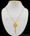 Plain And Round Dollar Short Chain With Pendant Gold Plated Short Chain Collections SMDR502