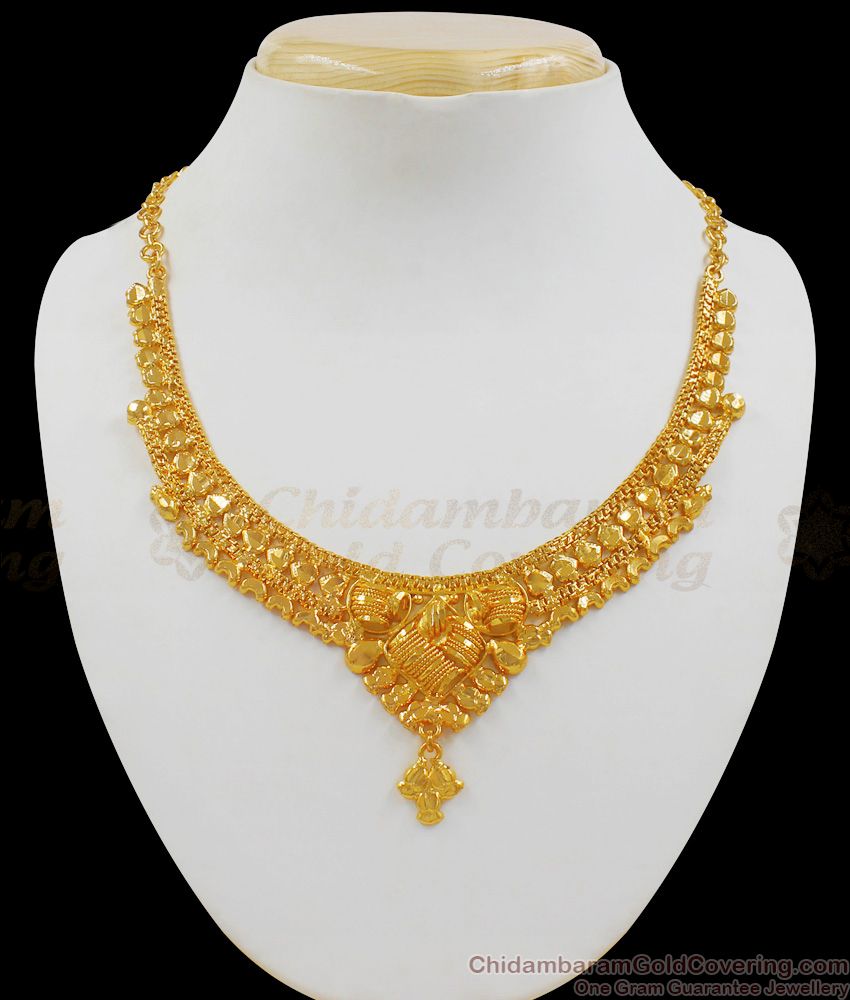 Traditional Calcutta Design Gold Necklace Jewelry Buy Online NCKN1916