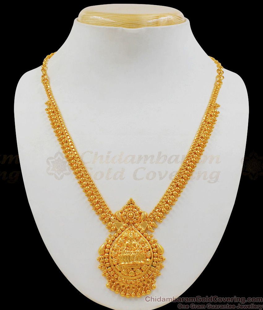 Gold Lakshmi Dollar Necklace Marriage Design Online Shopping NCKN1920