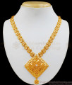 Sparkling White Stone Bridal Wear Gold Necklace Design NCKN1925