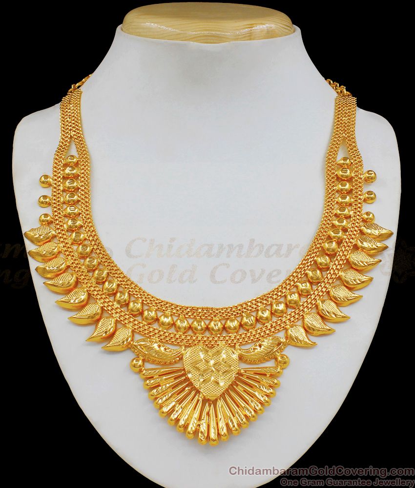  Kerala Bridal Jewelry One Gram Gold Necklace Buy Online NCKN1930