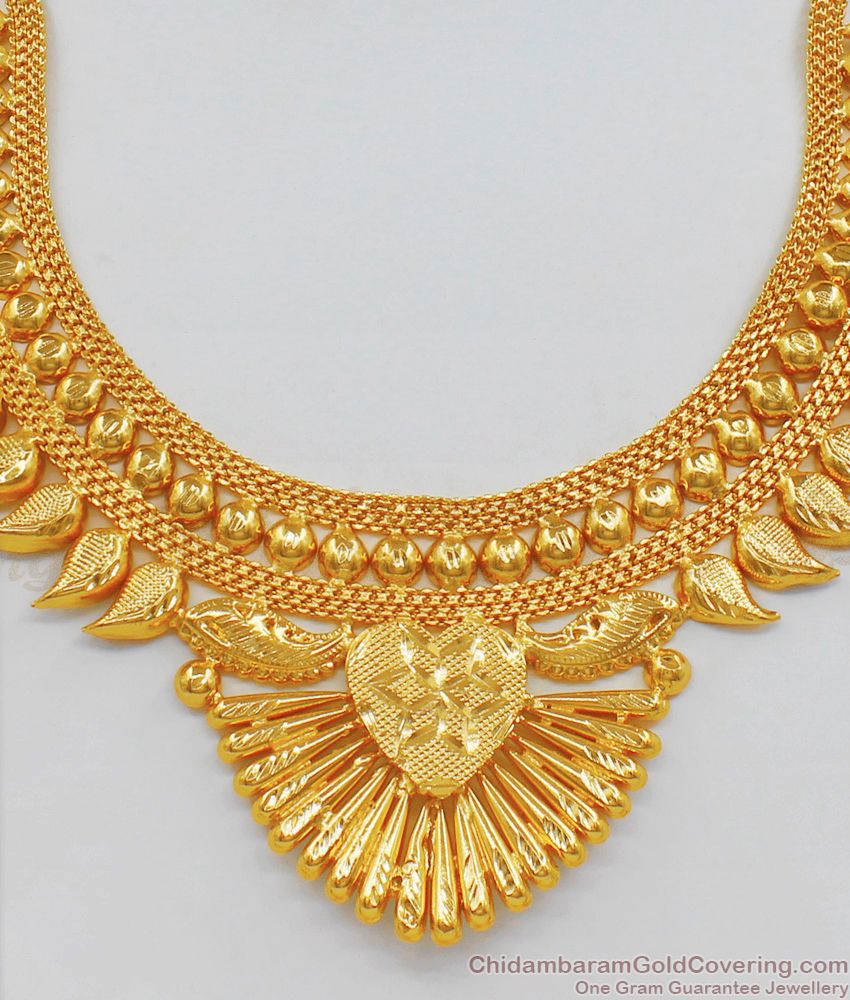  Kerala Bridal Jewelry One Gram Gold Necklace Buy Online NCKN1930