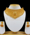 One Gram Gold Choker with Earrings Brides Jewelry Collections NCKN1940