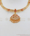 Original Impon Attigai Necklace From Chidambaram Gold Covering NCKN1944