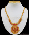 New Arrival Gold Necklace With Ruby Stone Imitation Jewelry NCKN1947