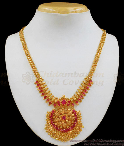 Ruby Stone Imitation Jewelry NCKN1947